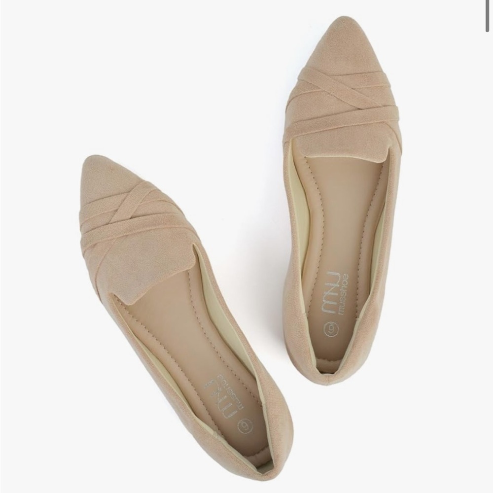 Musshoe Nude Pointed Toe Flats